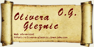 Olivera Gležnić vizit kartica